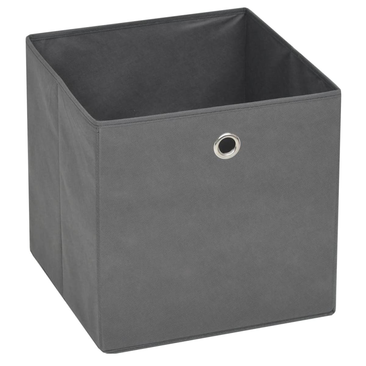 Cajas de almacenaje 4 unidades textil no tejido 32x32x32cm gris