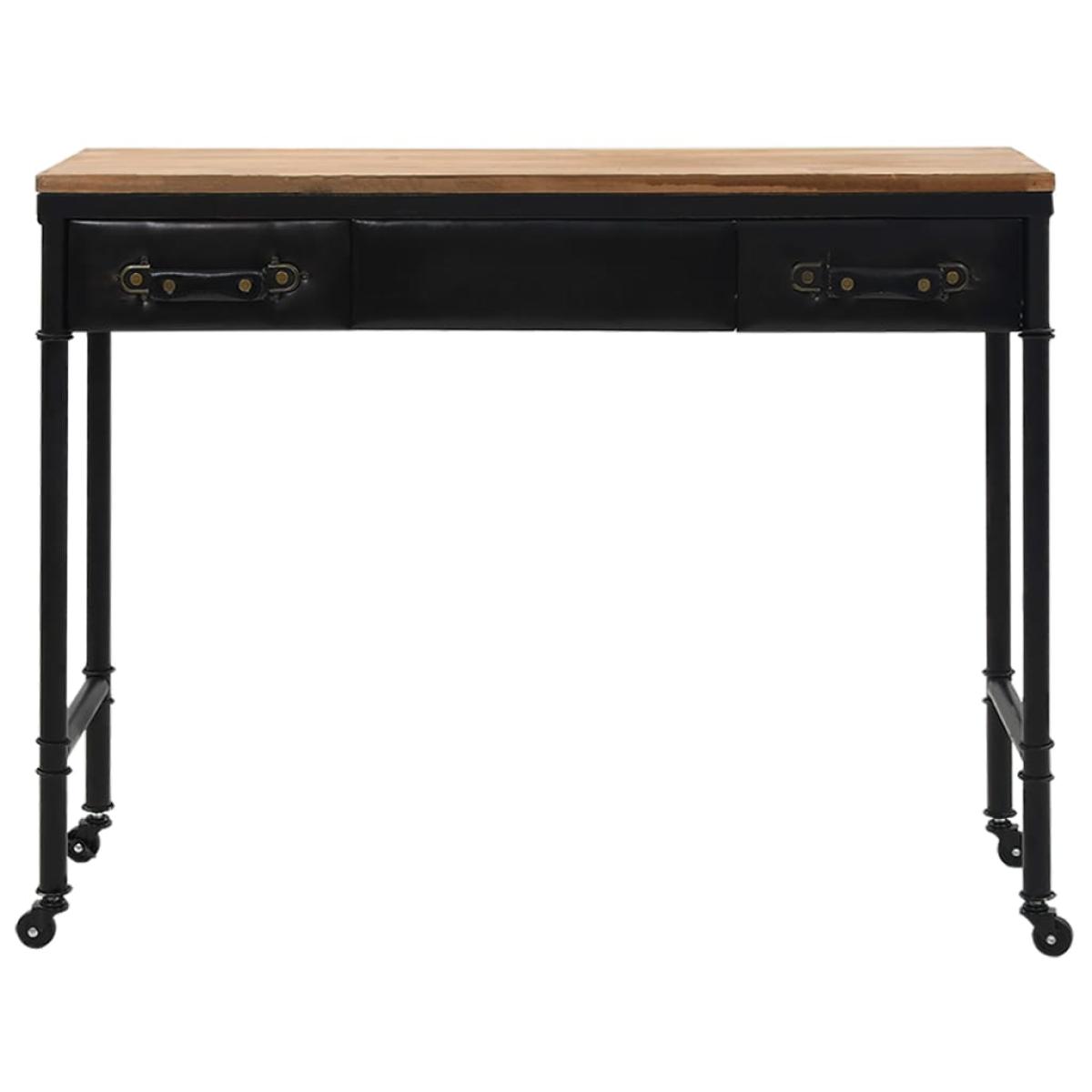 Mesa consola madera MDF y abeto 100x33,5x80 cm