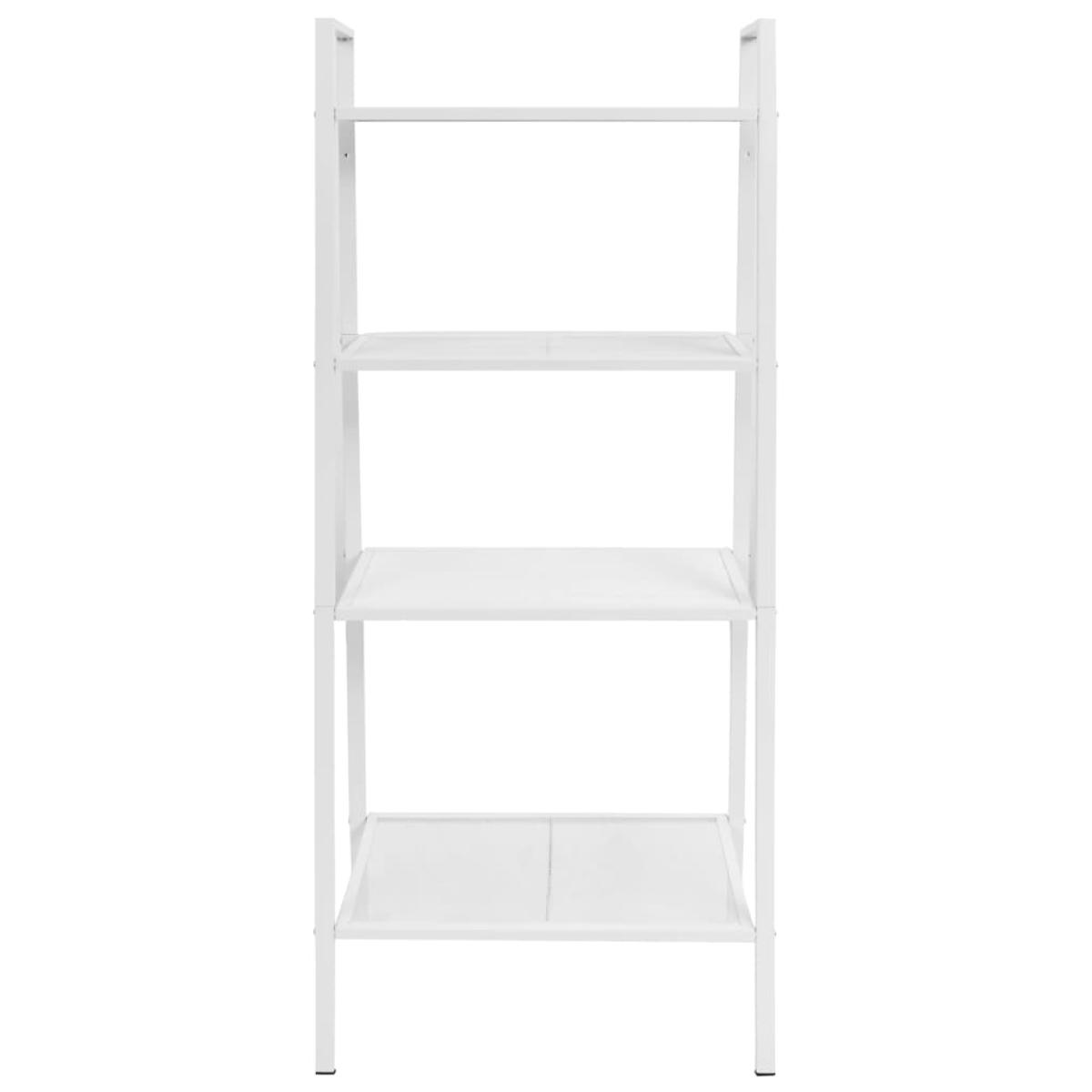 Estantería escalera 4 niveles metal blanco