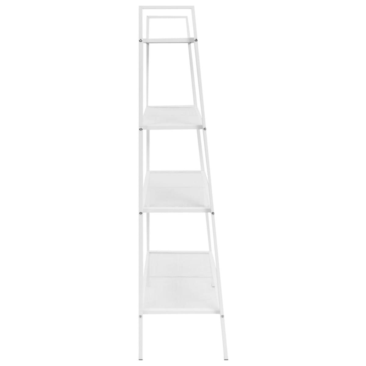 Estantería escalera 4 niveles metal blanco