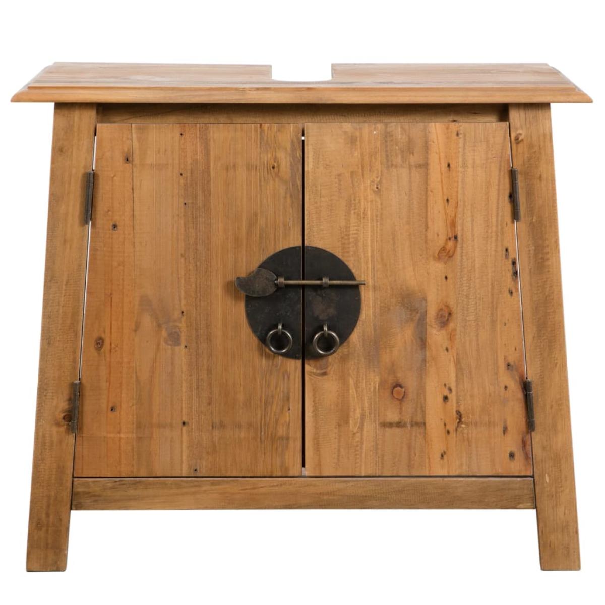 Armario tocador cuarto de baño madera reciclada pino 70x32x63cm  