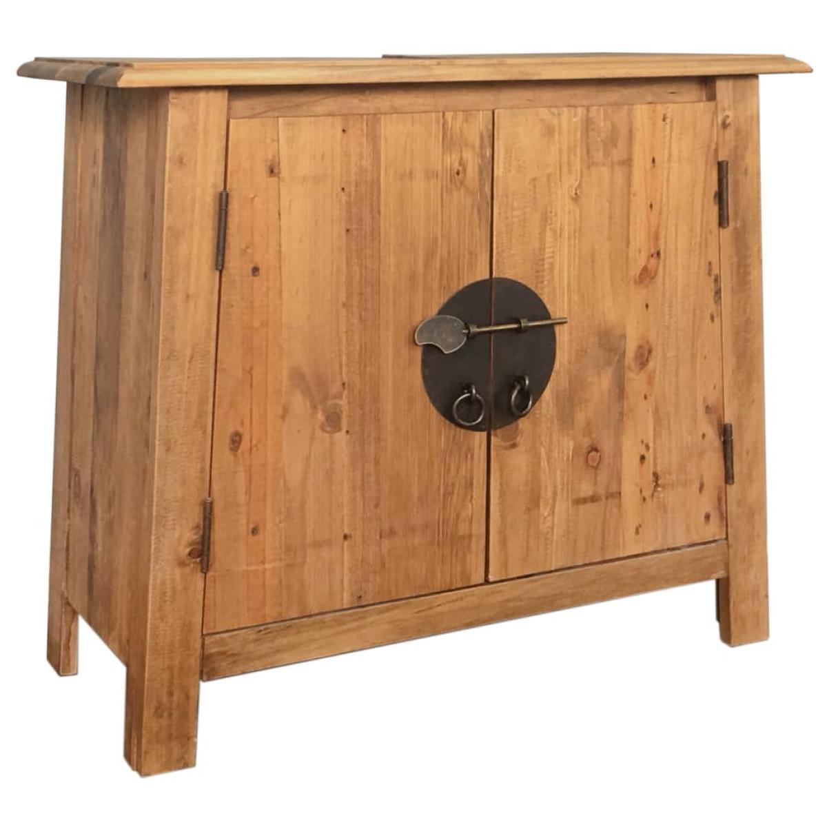 Armario tocador cuarto de baño madera reciclada pino 70x32x63cm  