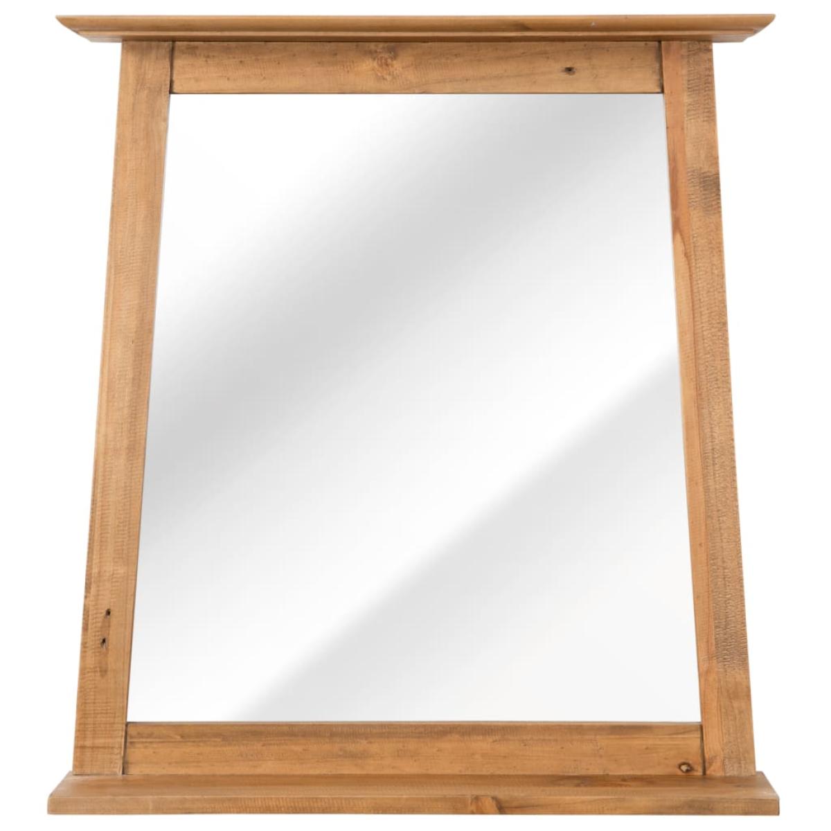 Espejo de cuarto de baño madera reciclada pino 70x12x79cm