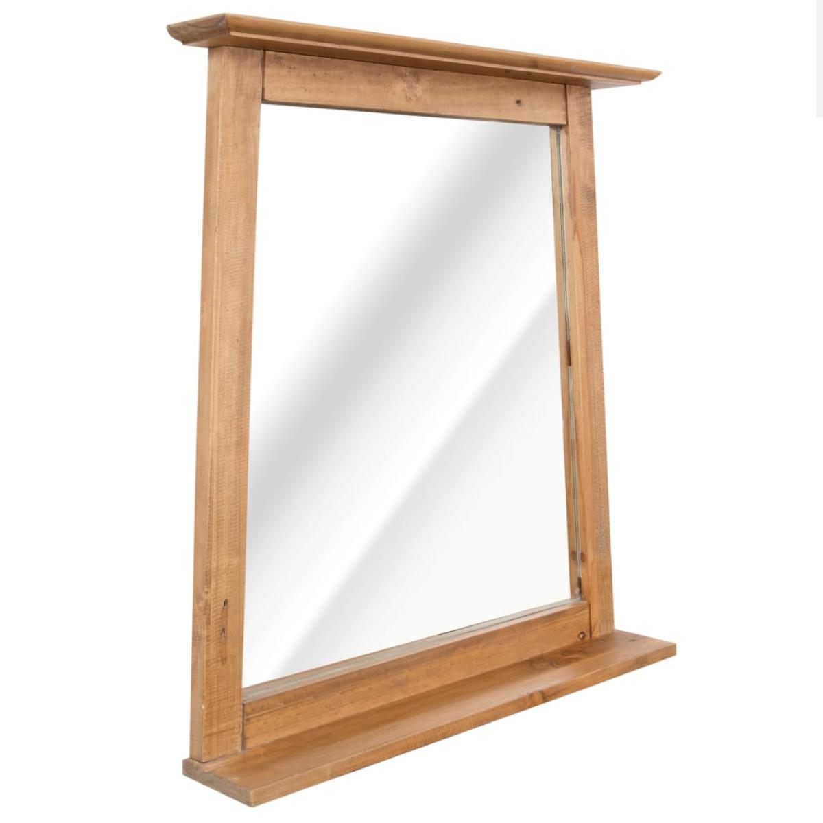 Espejo de cuarto de baño madera reciclada pino 70x12x79cm