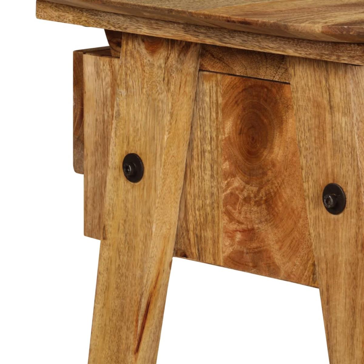 Escritorio de madera maciza de mango 110x50x76 cm