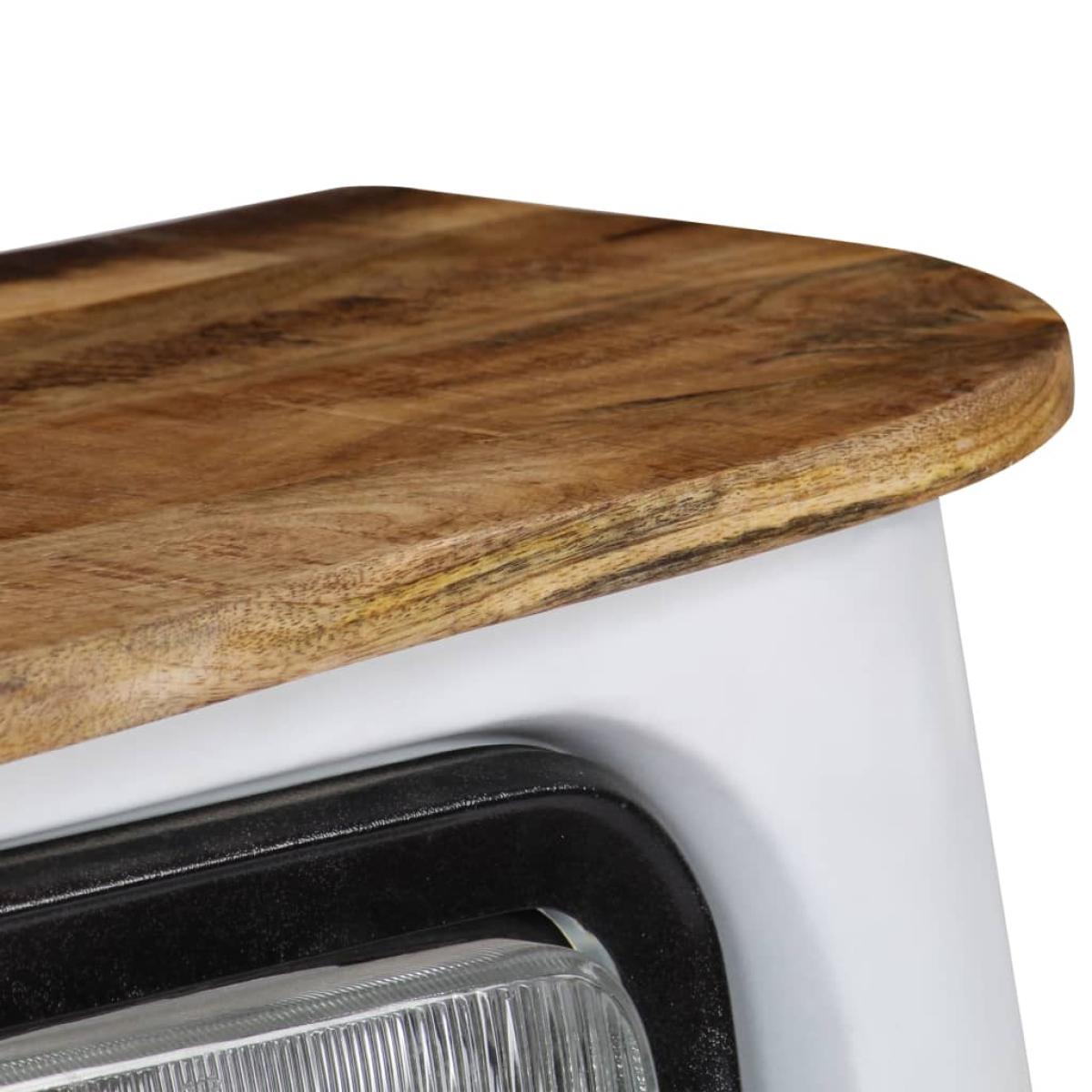 Aparador con forma de camión madera de mango maciza blanco