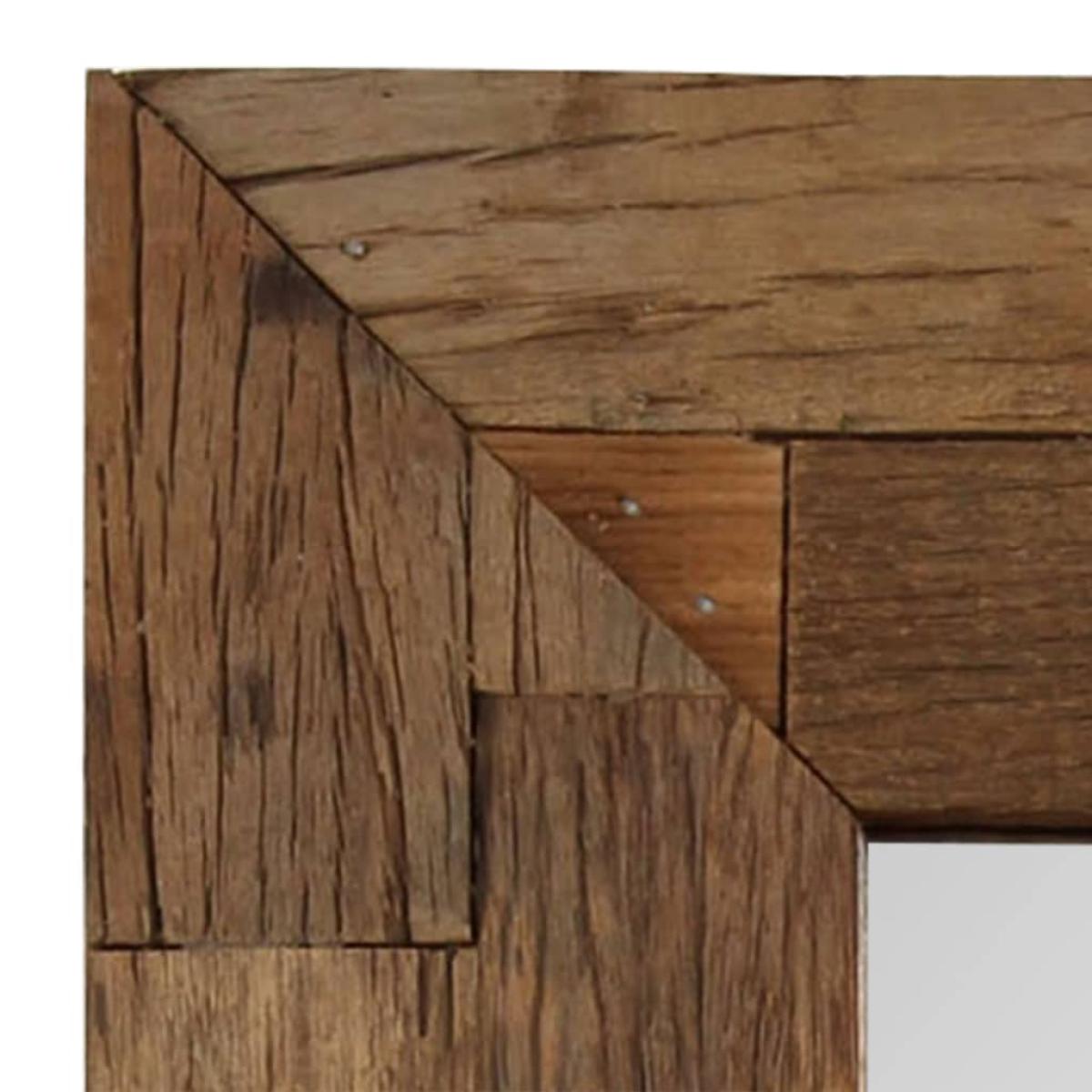 Espejo de madera reciclada maciza 50x50 cm
