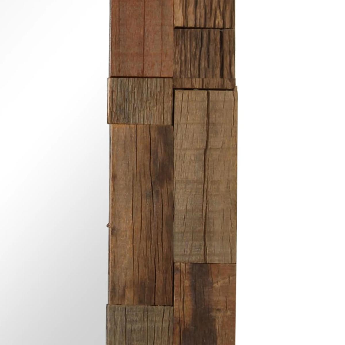 Espejo de madera reciclada maciza 50x50 cm