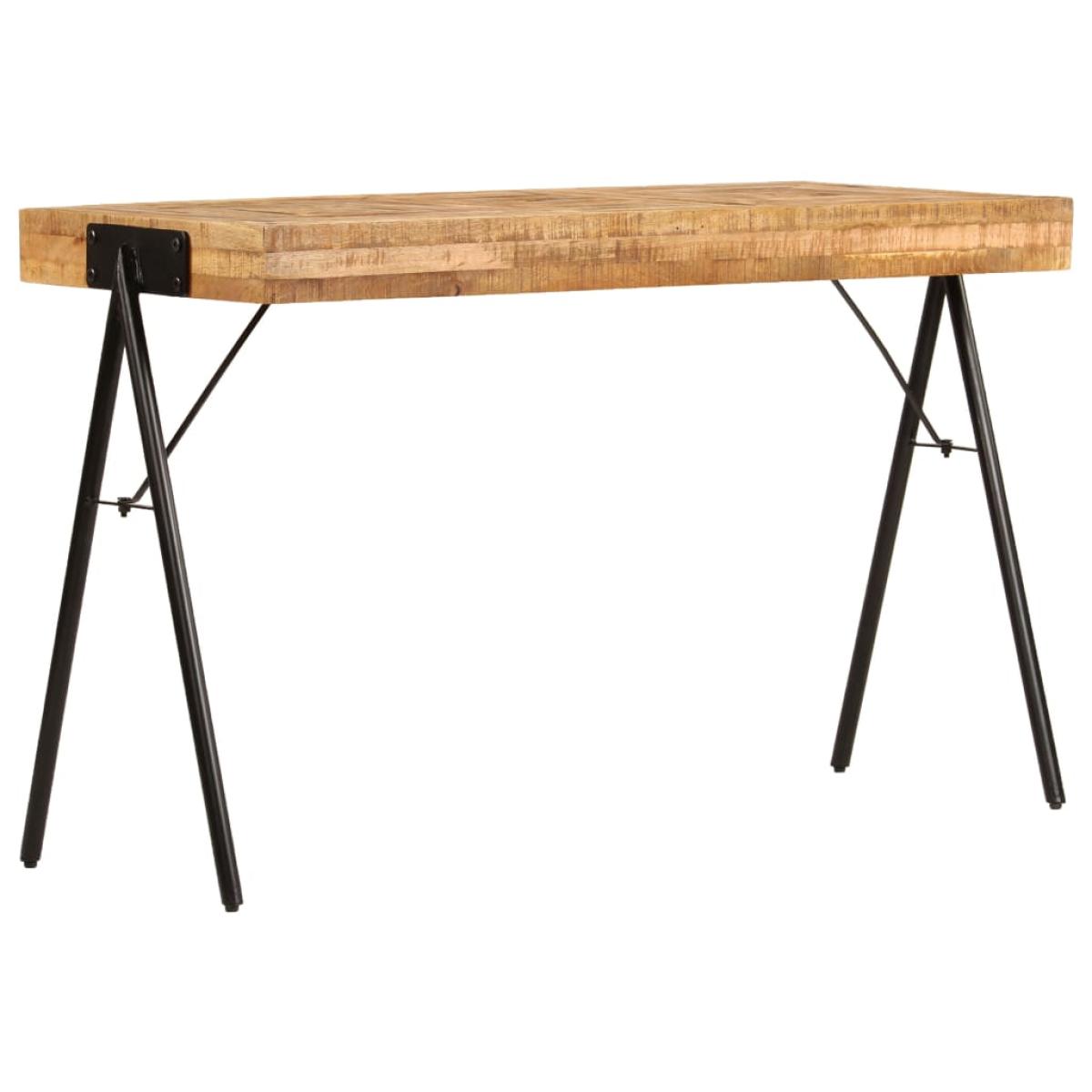 Mesa de escritorio de madera maciza de mango 118x50x75 cm