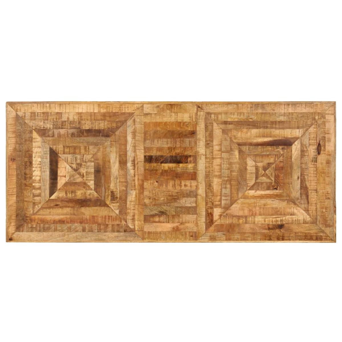 Mesa de escritorio de madera maciza de mango 118x50x75 cm