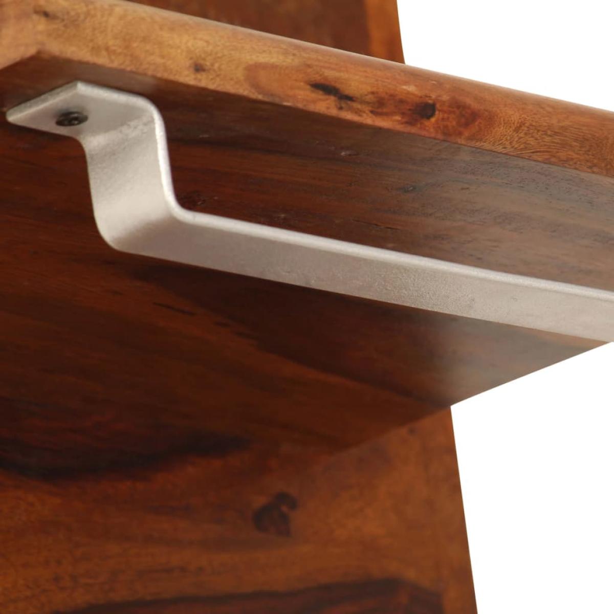 Perchero de pared madera maciza de sheesham 118x40 cm
