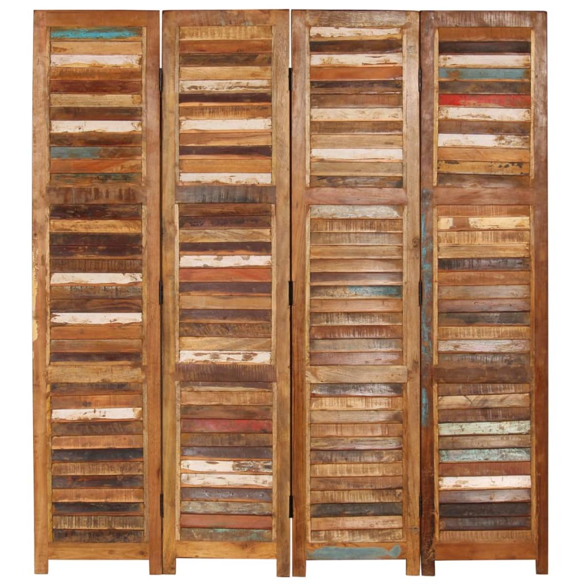 Biombo de madera maciza reciclada 170 cm