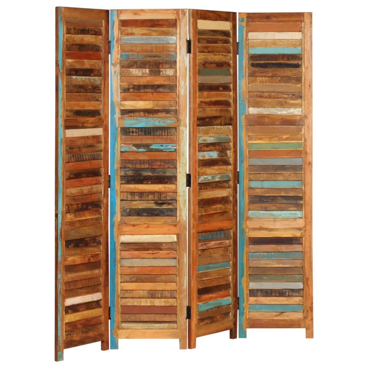 Biombo de madera maciza reciclada 170 cm