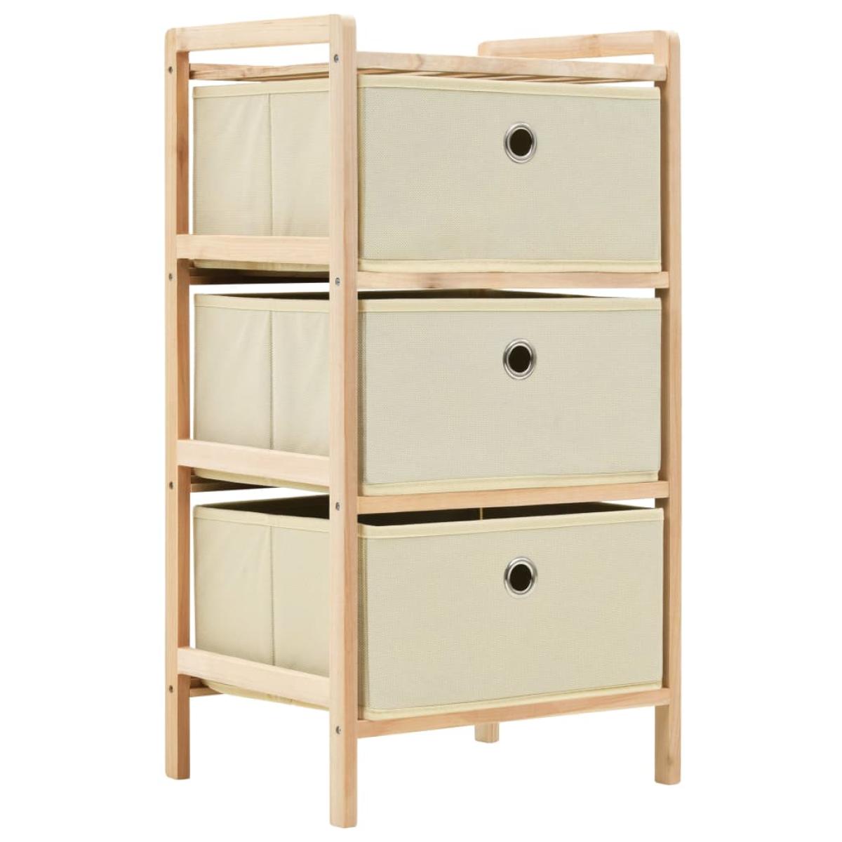 Estante de almacenamiento con cestas de tela cedro beige