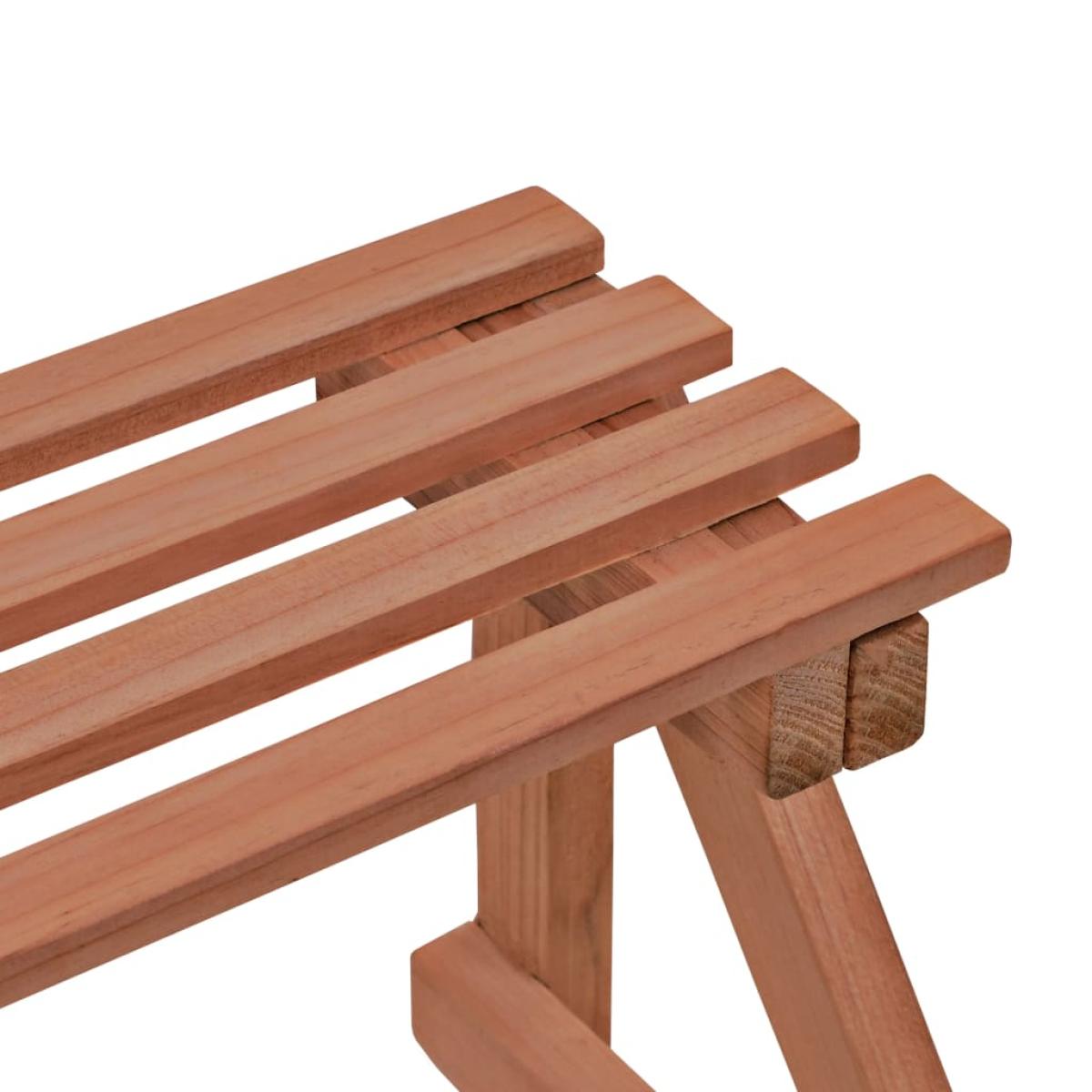 Soporte de plantas 3 niveles de madera de cedro 48x45x40 cm