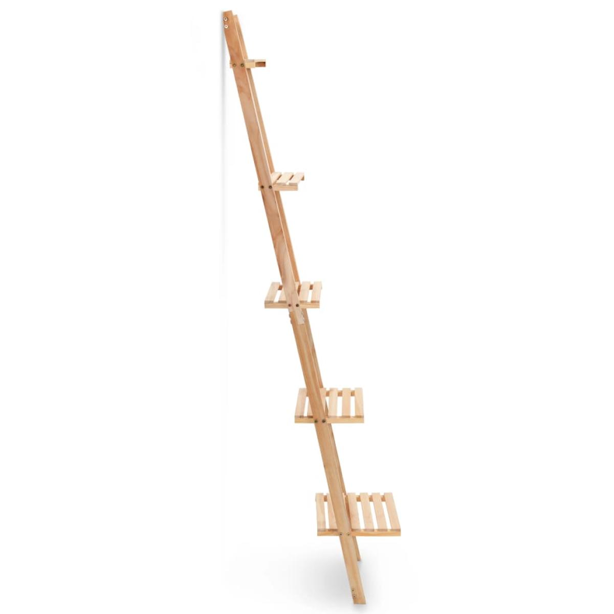 Estantería de pared escalera madera de cedro 41,5x30x176 cm