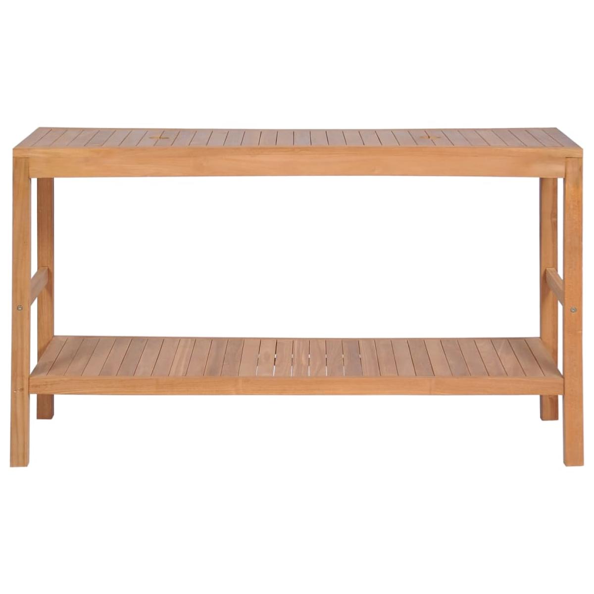 Mueble de lavabo tocador madera de teca maciza 132x45x75 cm