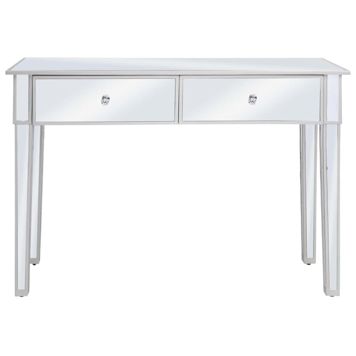 Mesa consola de espejo de MDF y vidrio 106,5x38x76,5