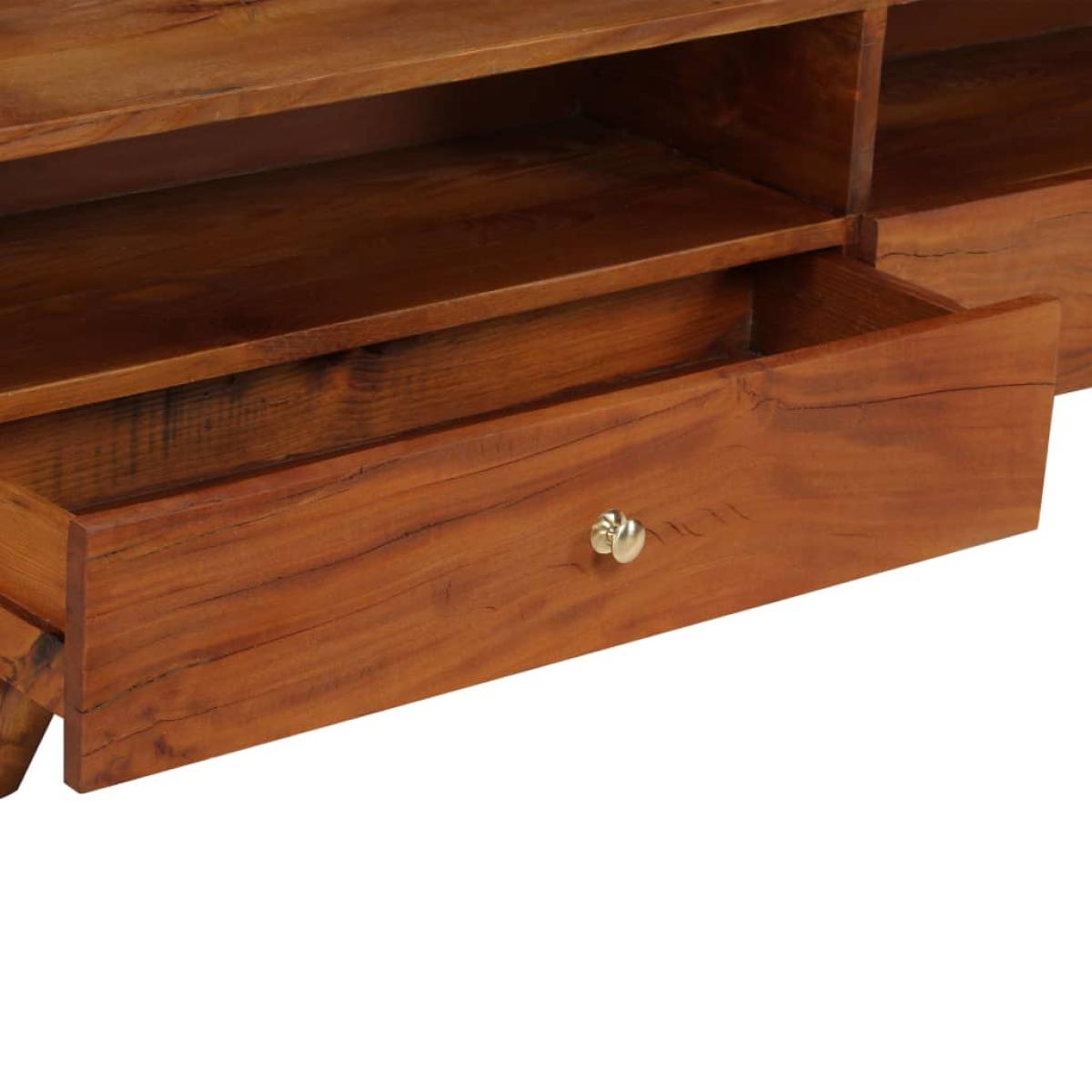 Mueble para TV de madera maciza reciclada 140x30x40 cm
