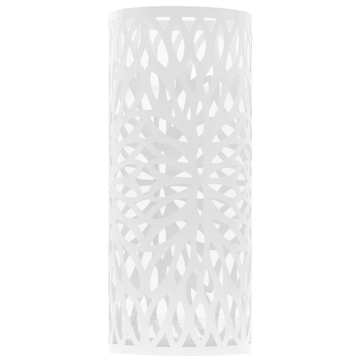 Paragüero diseño de hojas acero blanco 