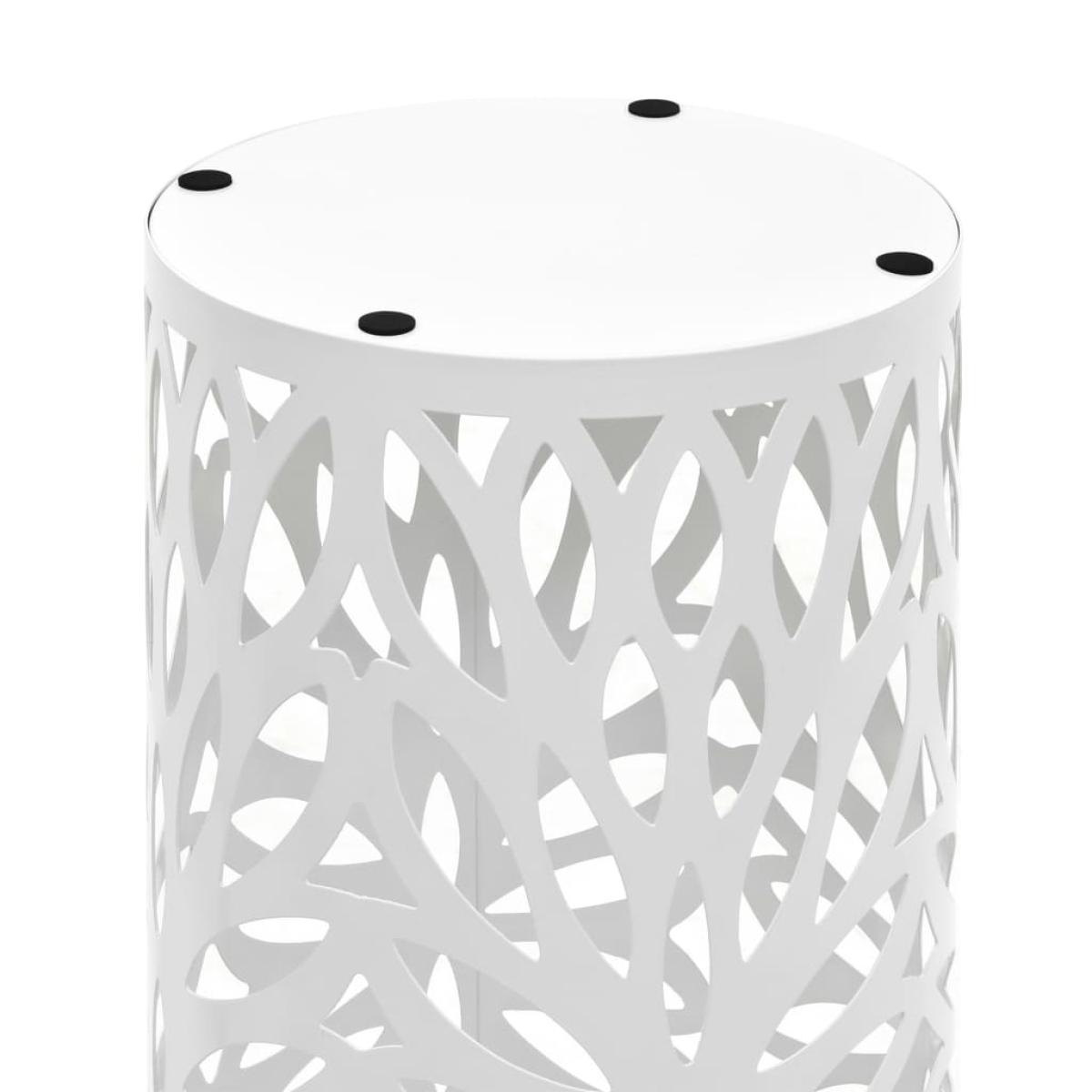 Paragüero diseño de hojas acero blanco 