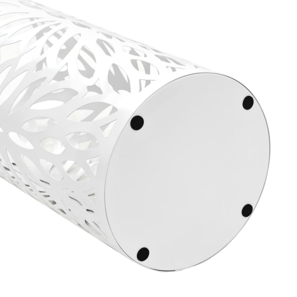 Paragüero diseño de hojas acero blanco 