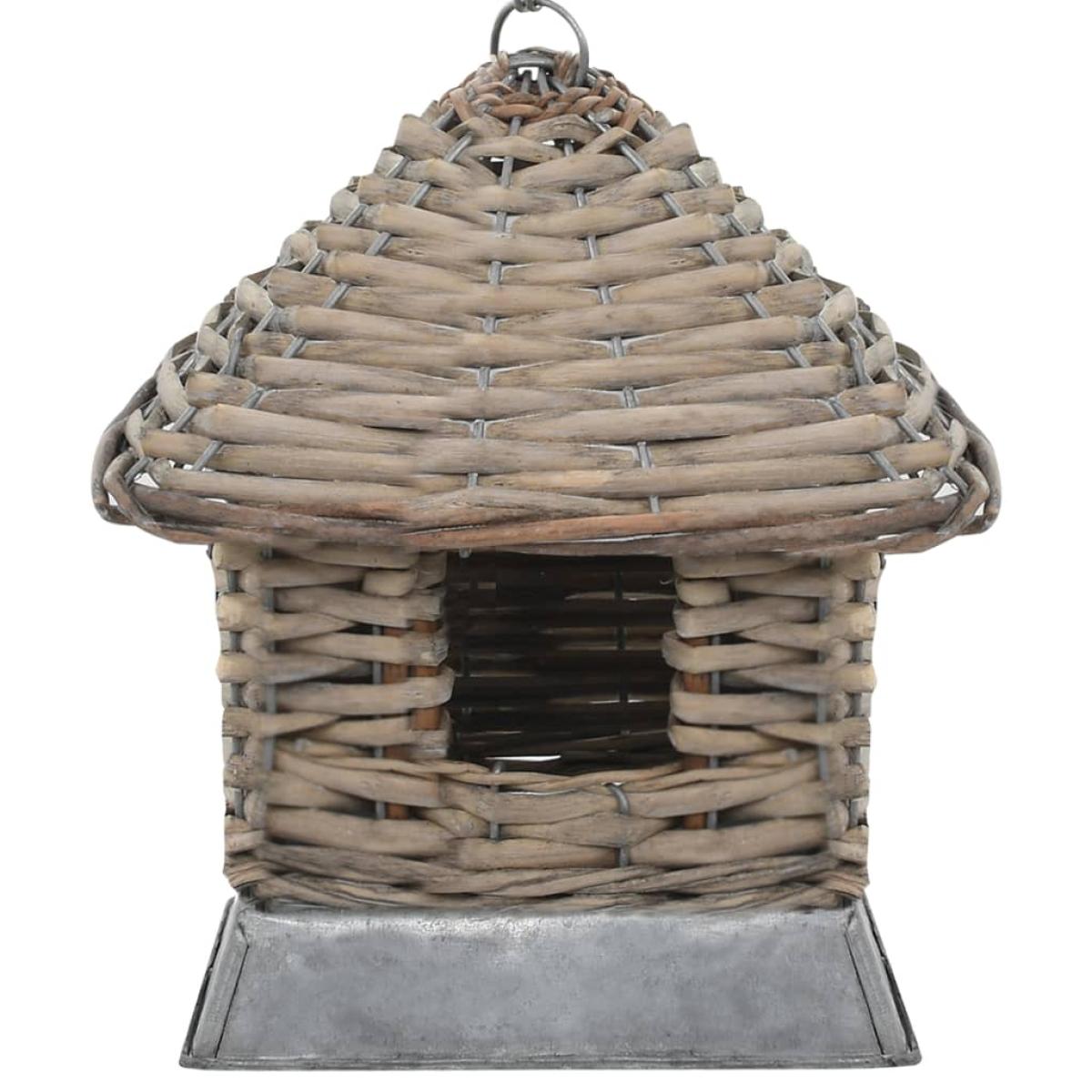 Casas para pájaros 3 unidades mimbre