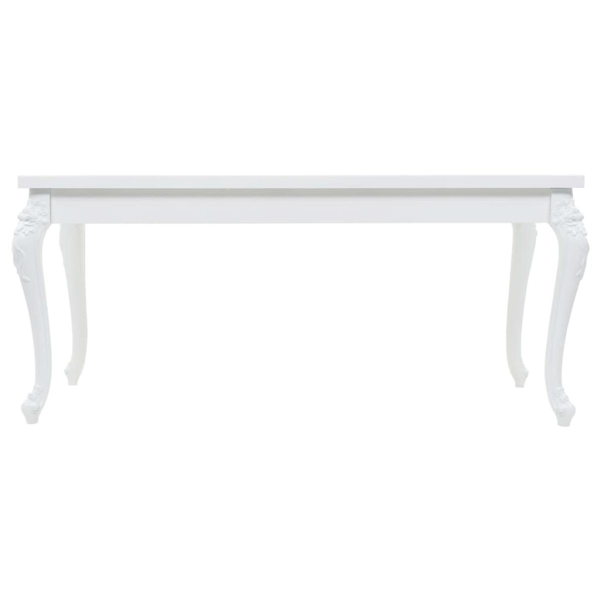 Mesa de comedor blanco brillante 179x89x81 cm