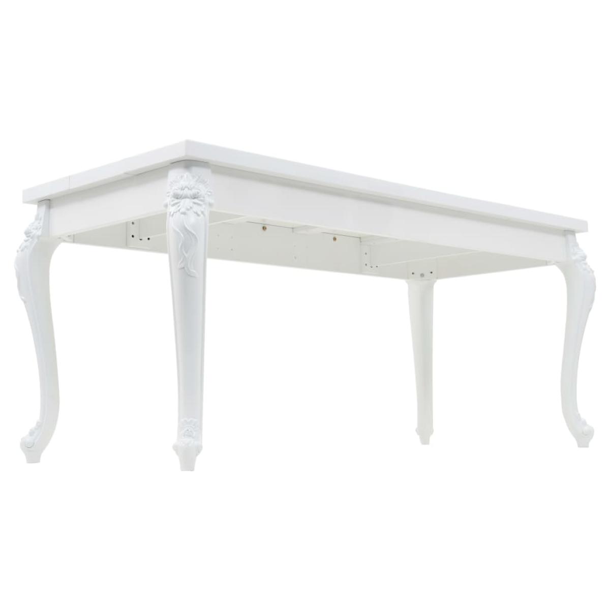 Mesa de comedor blanco brillante 179x89x81 cm