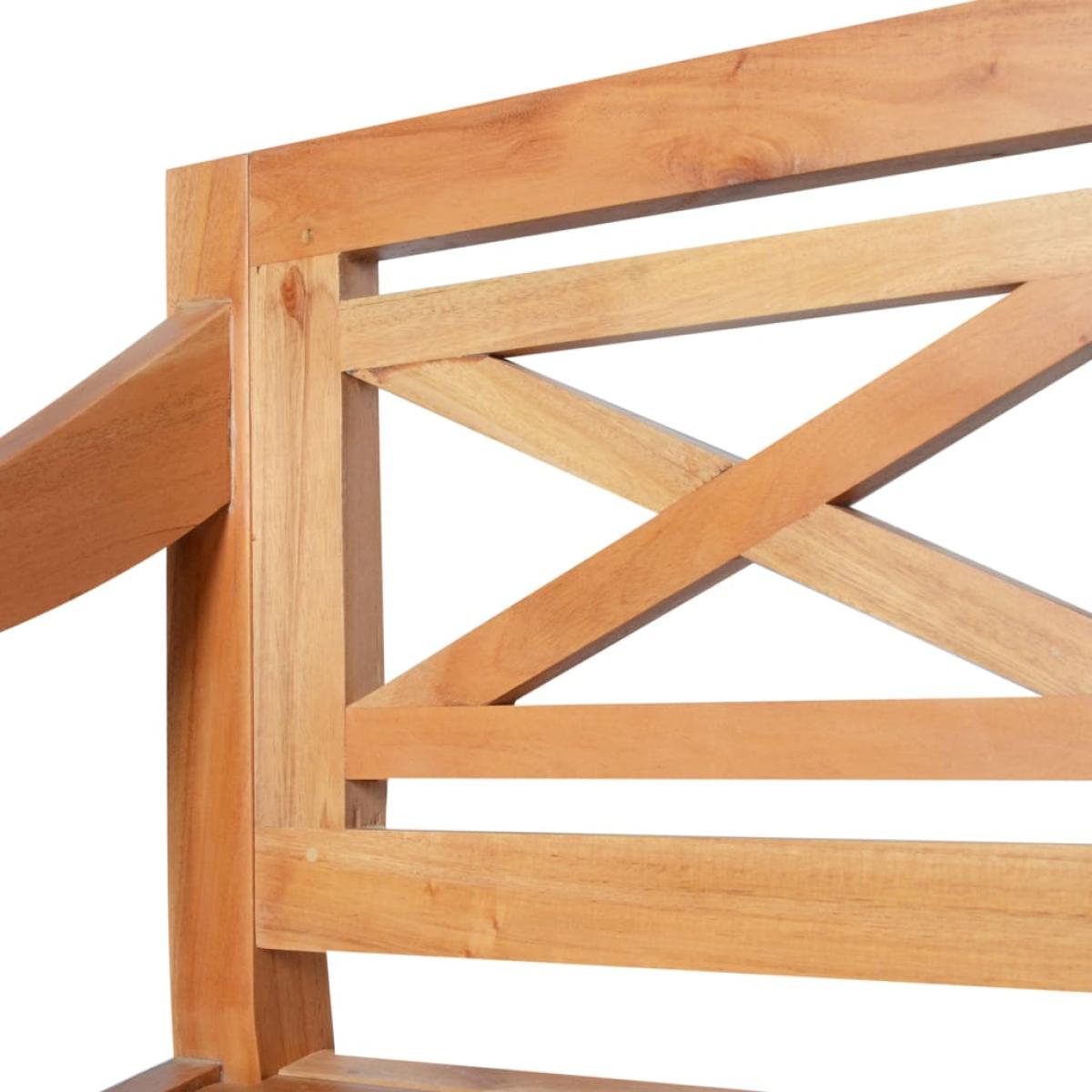 Banco Batavia de madera maciza de caoba marrón 98 cm 