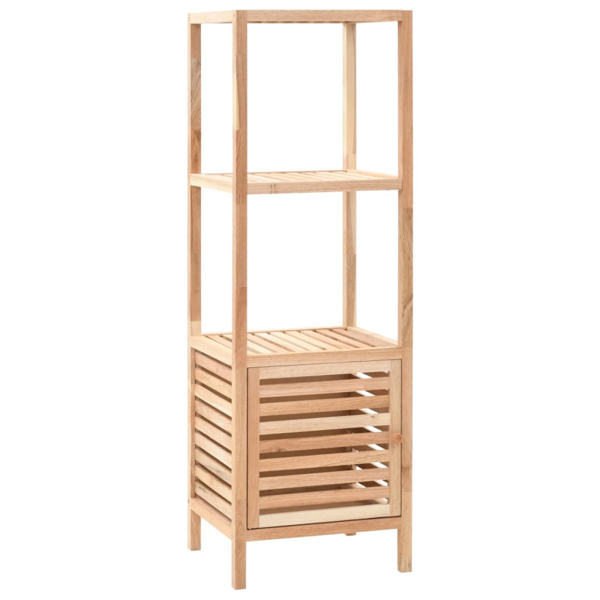 Armario de cuarto de baño madera maciza nogal 39,5x35,5x123 cm