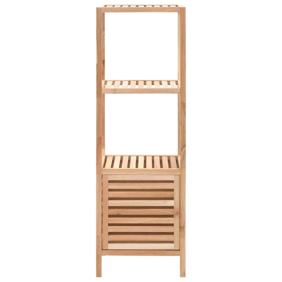 Armario de cuarto de baño madera maciza nogal 39,5x35,5x123 cm