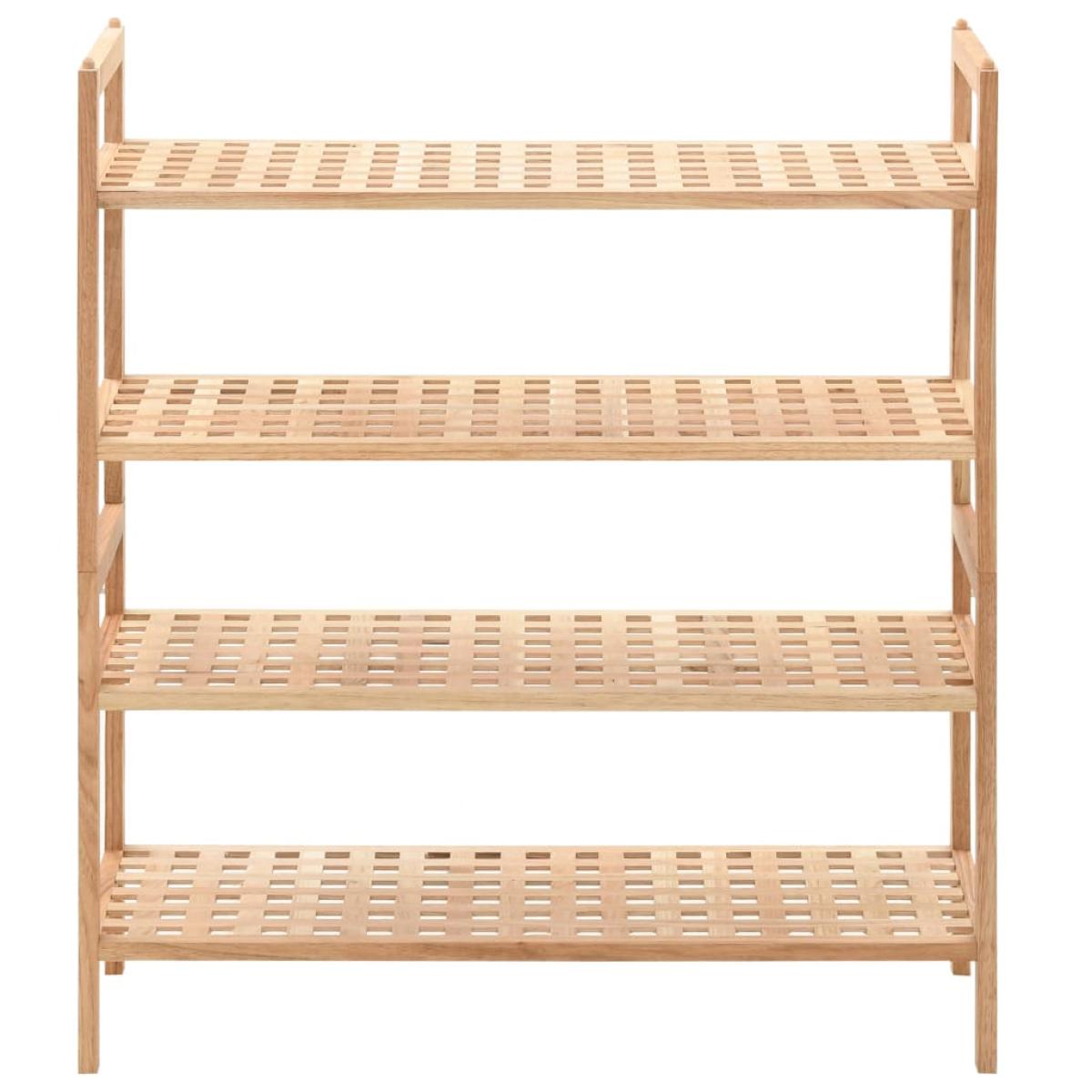 Zapatero de madera maciza de nogal 69x26x81 cm