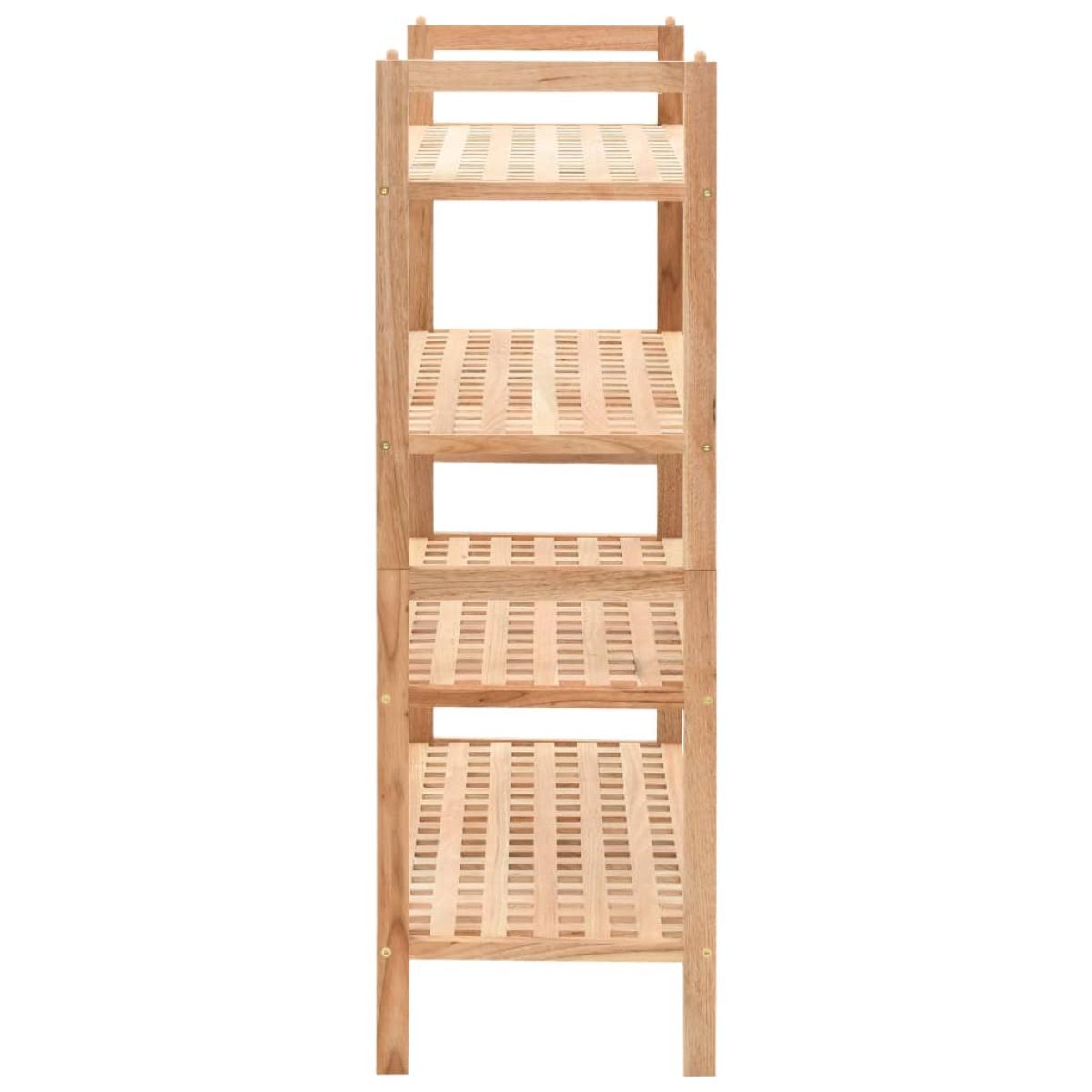 Zapatero de madera maciza de nogal 69x26x81 cm