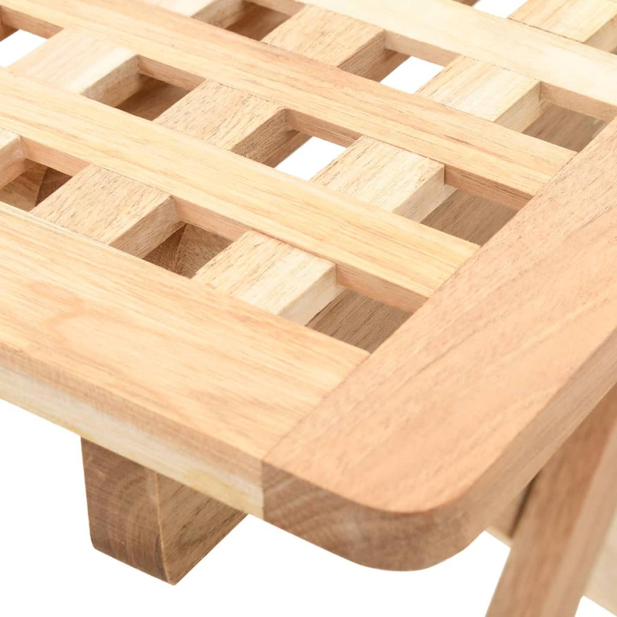 Mesa auxiliar plegable de madera maciza de nogal 50x50x49 cm