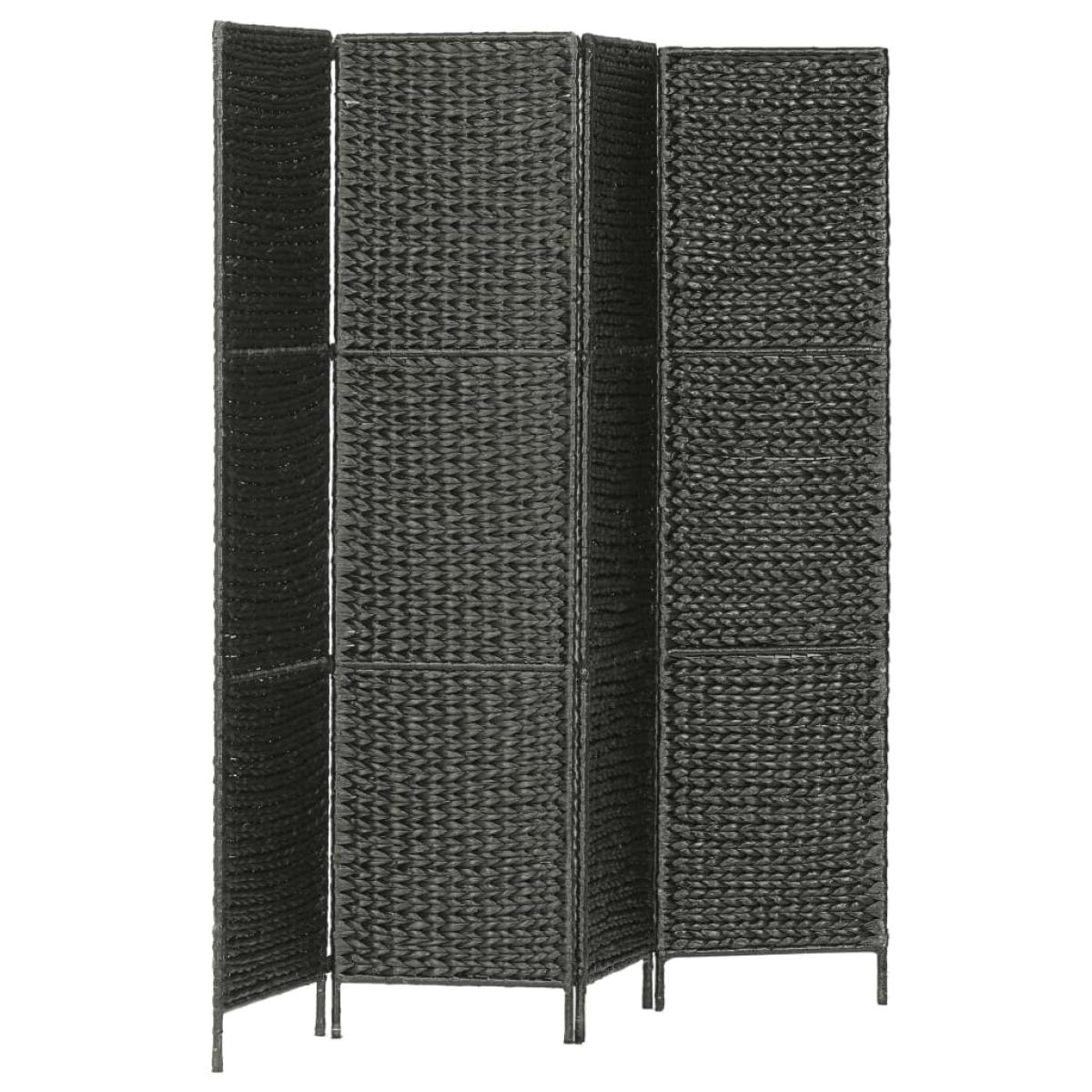 Biombo divisor 4 paneles jacinto de agua negro 154x160 cm