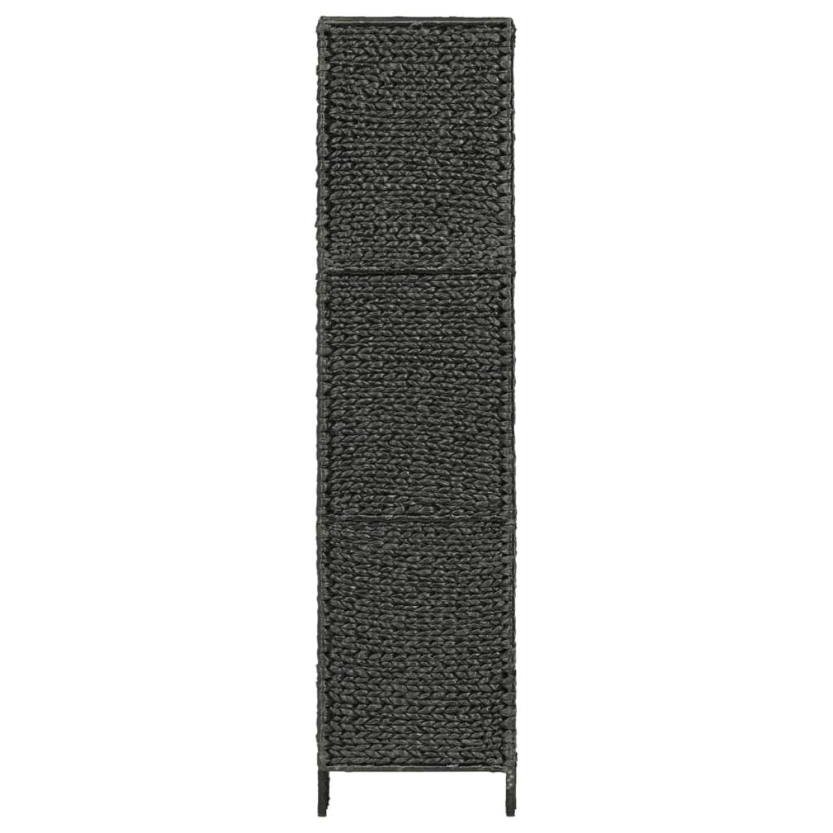 Biombo divisor 4 paneles jacinto de agua negro 154x160 cm