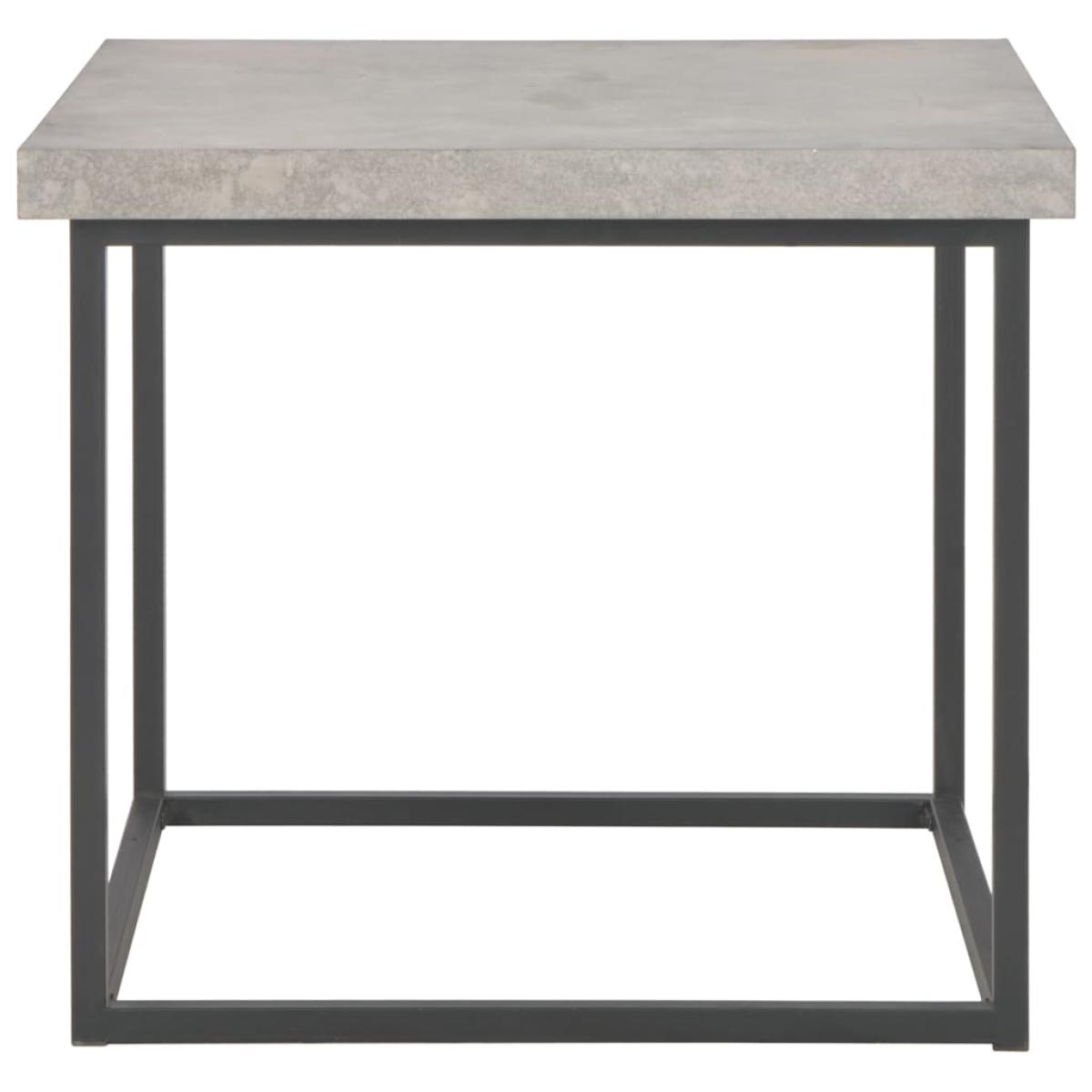Mesa de centro con apariencia de hormigón 55x55x53 cm