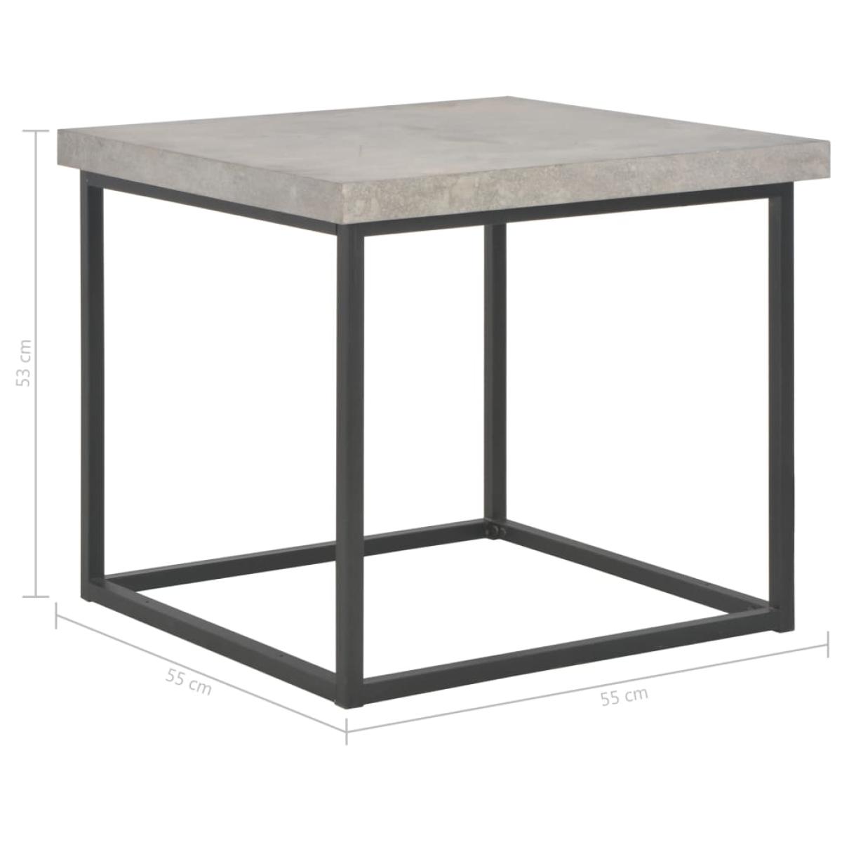 Mesa de centro con apariencia de hormigón 55x55x53 cm