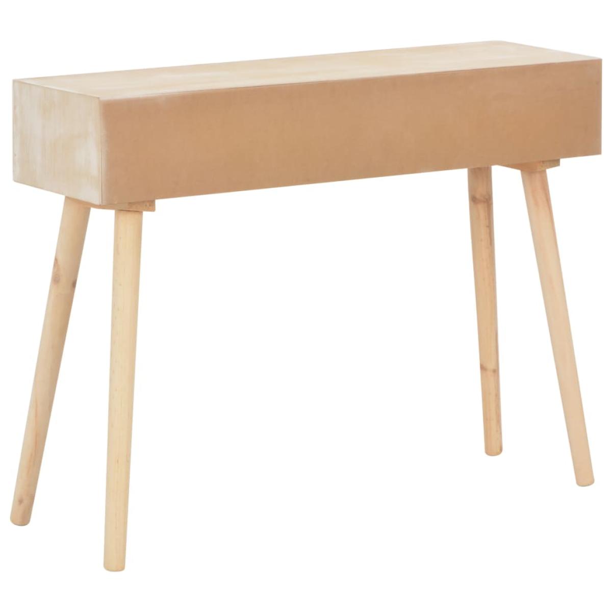 Mesa consola con 3 cajones madera maciza de pino 100x30x73 cm