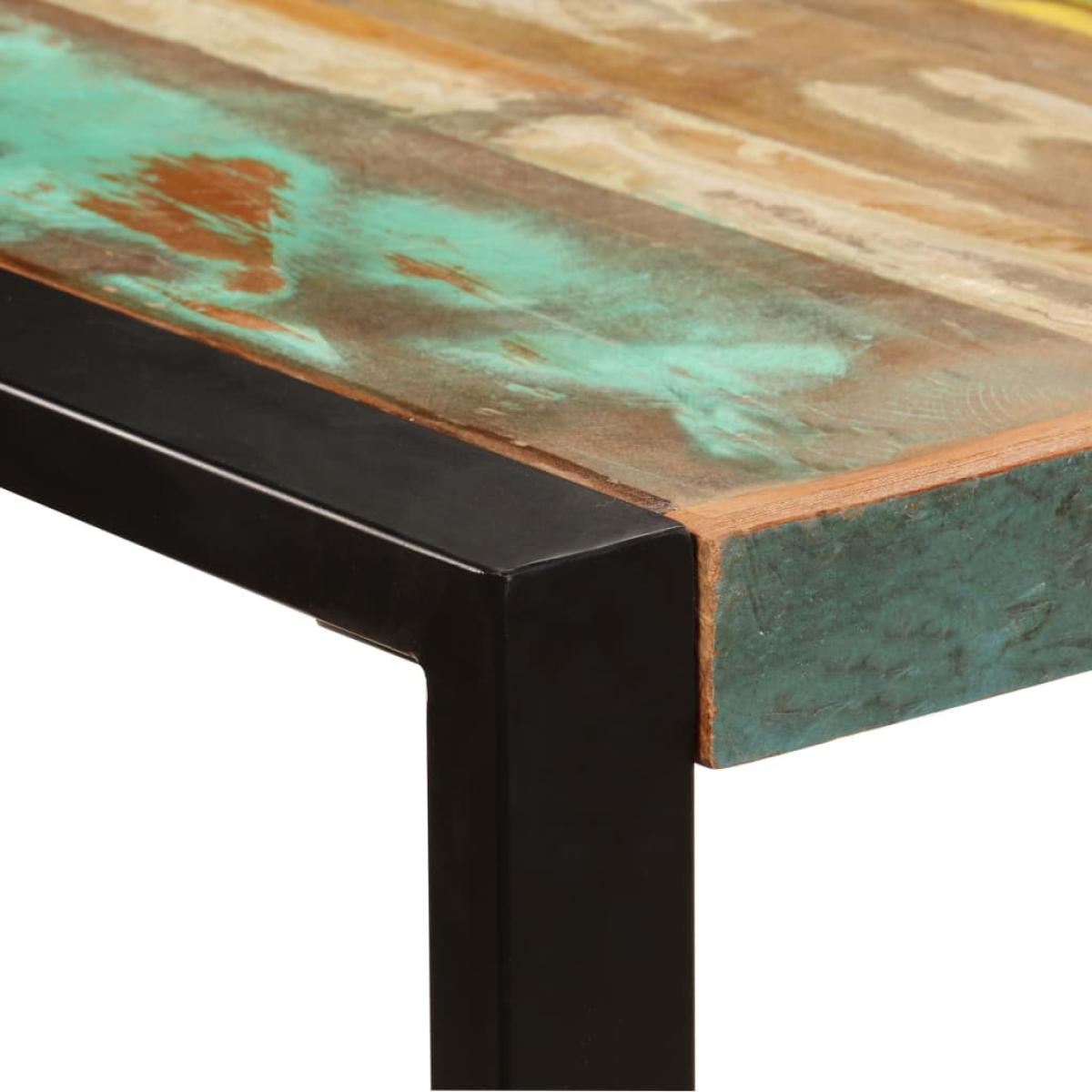 Mesa de comedor de madera maciza reciclada 220x100x75 cm 