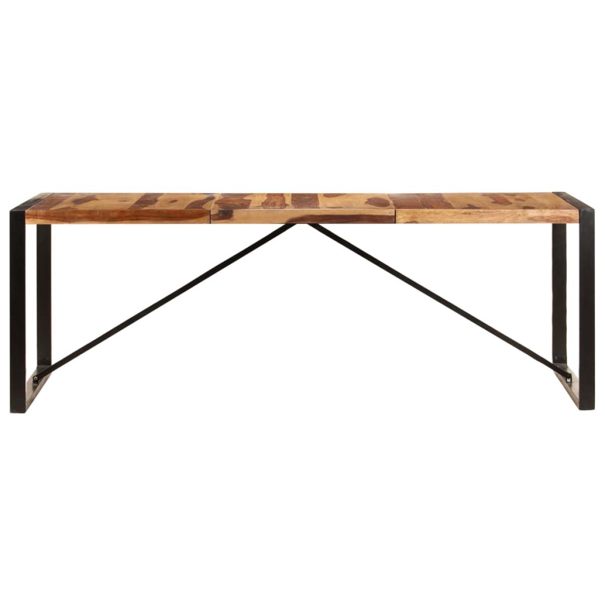 Mesa de comedor de madera maciza de sheesham 220x100x75 cm 