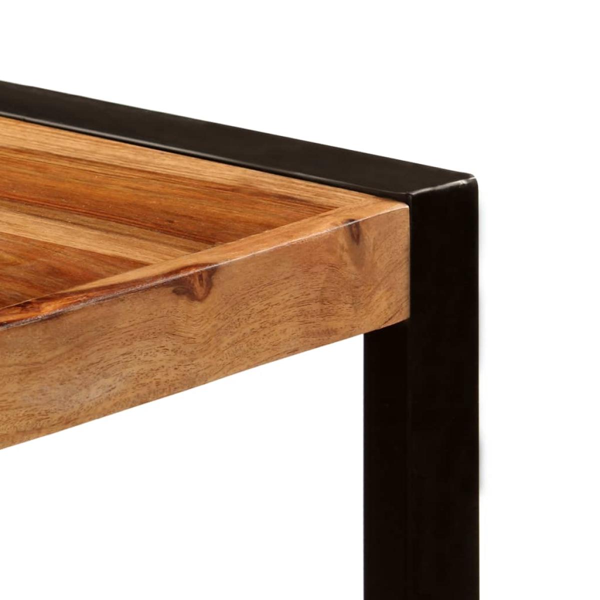 Mesa de comedor de madera maciza de sheesham 220x100x75 cm 