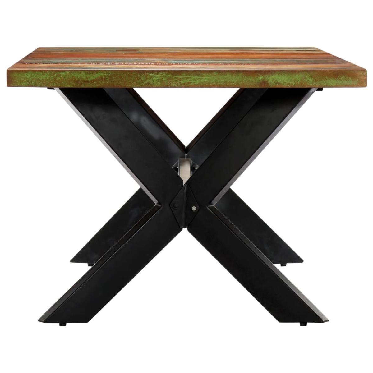 Mesa de comedor madera maciza reciclada 200x100x75 cm 