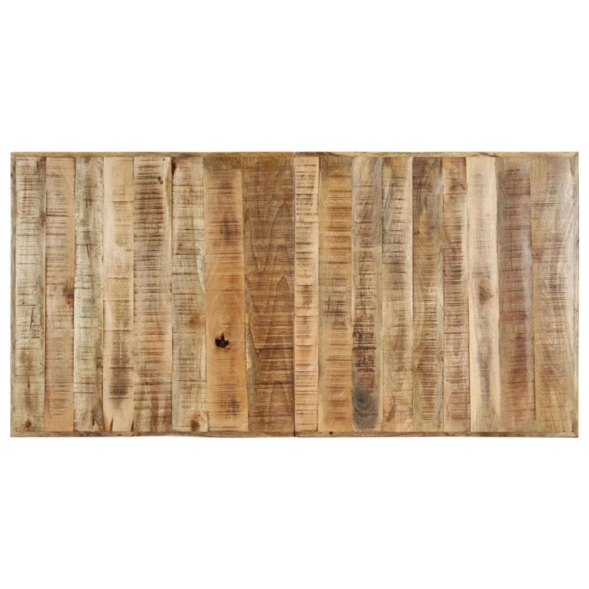 Mesa de comedor madera maciza de mango en bruto 160x80x75 cm