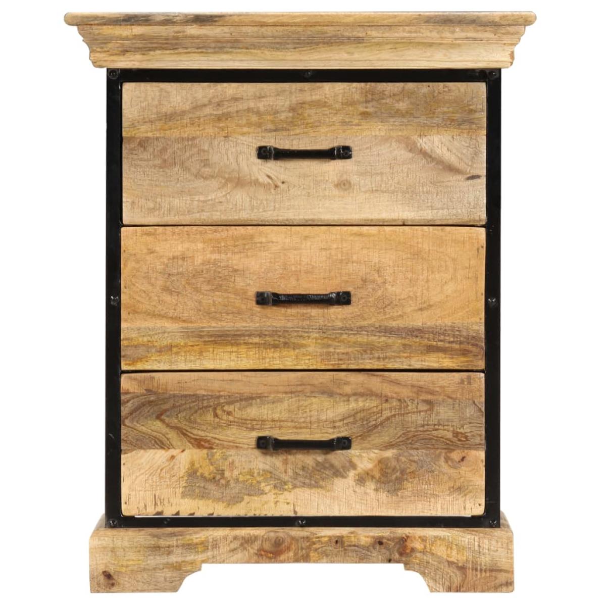 Mueble con cajones madera maciza de mango 60x30x75 cm