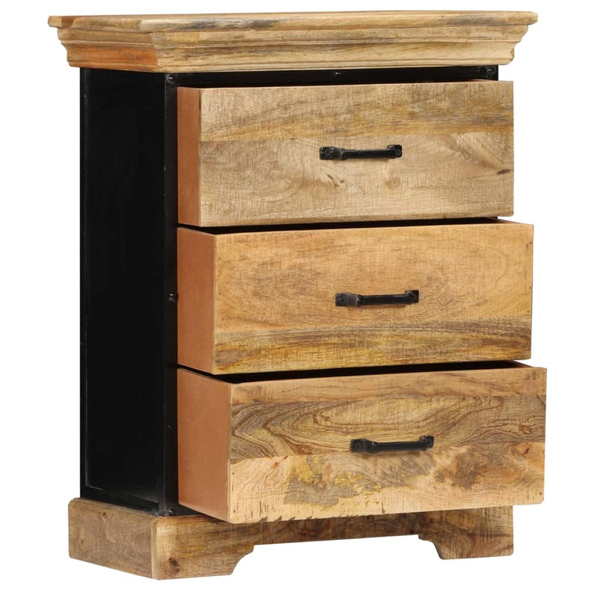 Mueble con cajones madera maciza de mango 60x30x75 cm