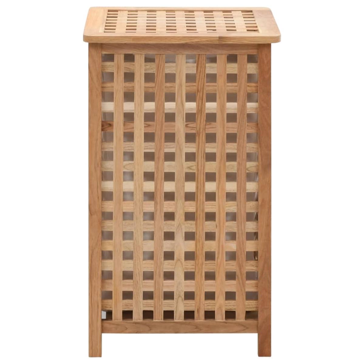 Cesto para ropa sucia madera maciza de nogal  39x39x65 cm