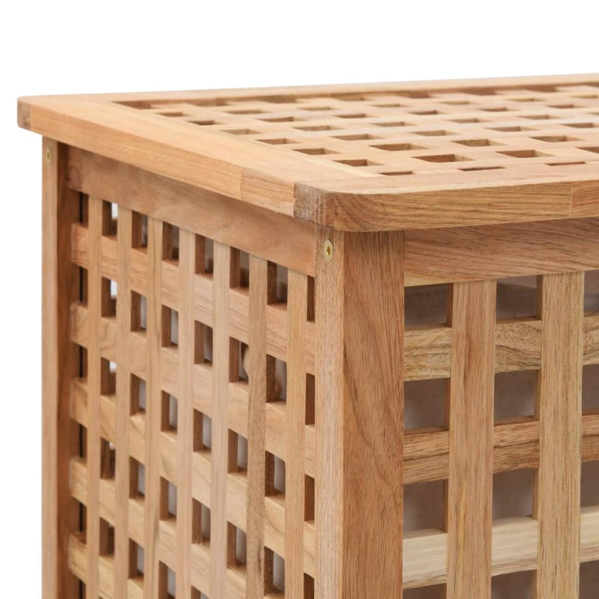 Cesto para ropa sucia madera maciza de nogal  39x39x65 cm