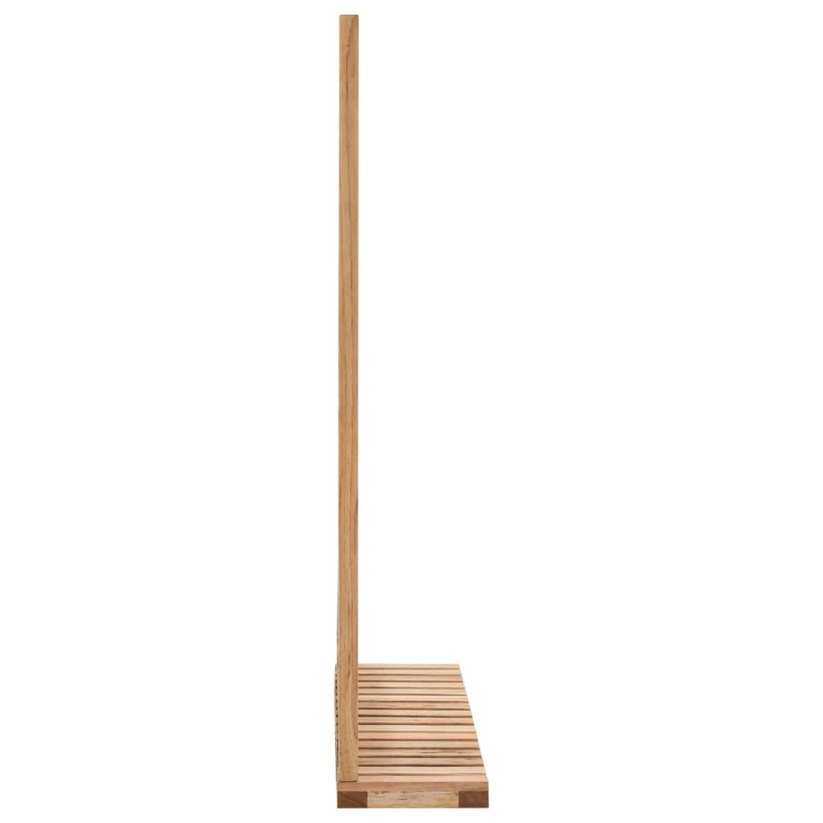 Espejo de cuarto de baño madera maciza de nogal 60x12x62 cm